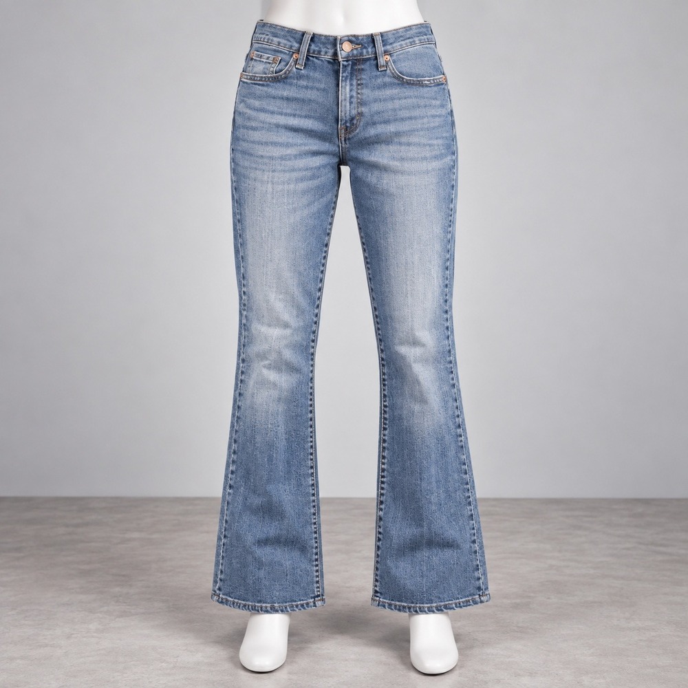 Levi's 529 Curvy Bootcut Jeans Womens 12 Medium Blue Denim Mid Rise